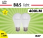 Preview: LED Birne im Doppelpack A60 5W 400 lm