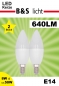 Preview: LED Kerze im Doppelpack C37 8W 640 lm