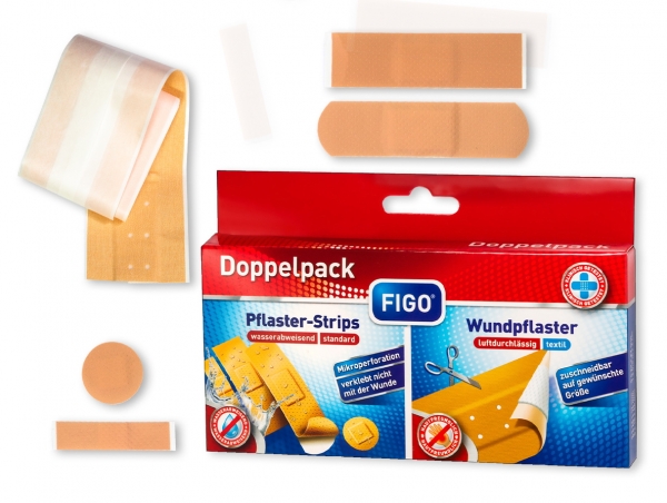Doppelpack Pflaster-Strips & Wundpflaster 20 Teile