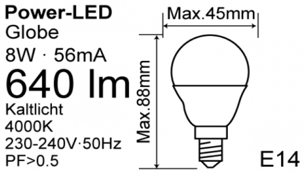 Preview: LED Mini Globe im Doppelpack G45 3W 240 lm Kaltlicht