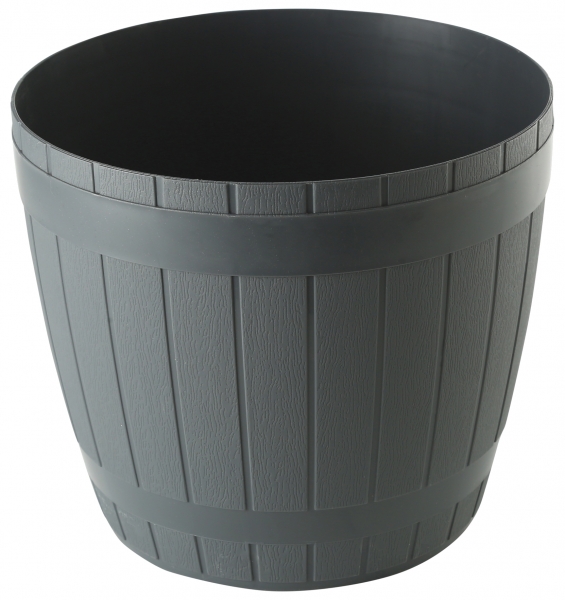 Preview: Pflanzkübel / Übertopf in Fassoptik Ø 15 cm