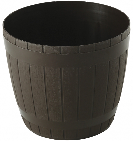 Preview: Pflanzkübel / Übertopf in Fassoptik Ø 15 cm