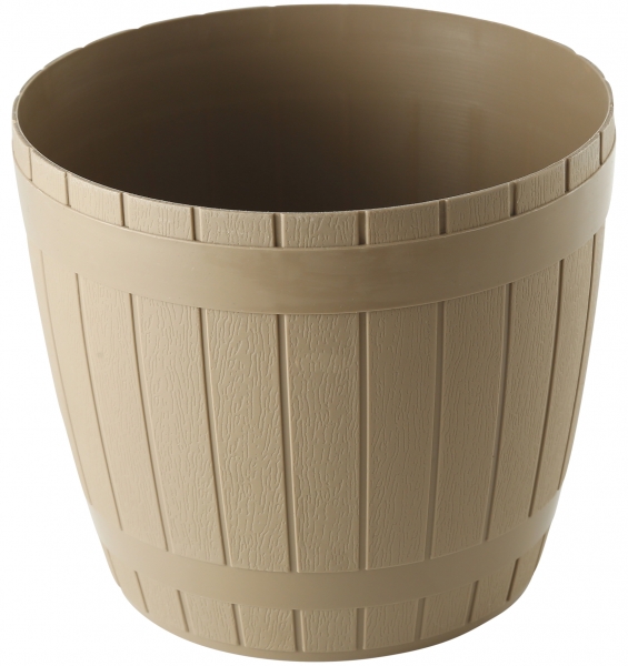 Preview: Pflanzkübel / Übertopf in Fassoptik Ø 15 cm