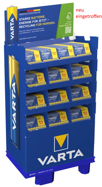 VARTA® Longlife Power Batterien im Display