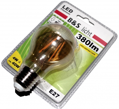 LED Birne 400 lm goldfarbig