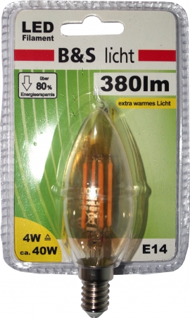 LED Kerze 400 lm goldfarbig