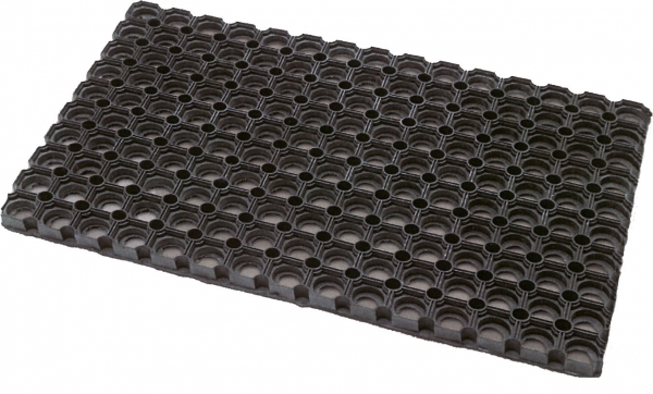 Fußmatte Gummi schwarz Wabenform 50x100 cm