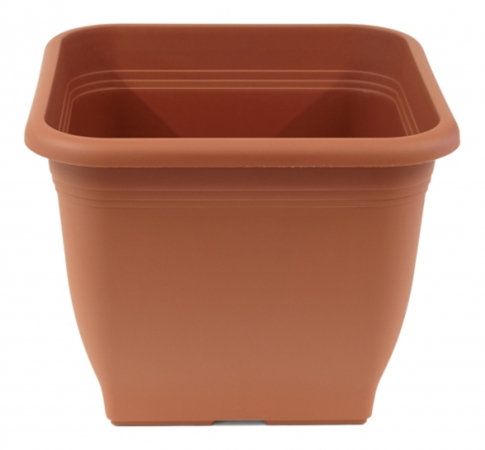 Blumen-Topf QUADRATO 19 x 19 cm Terracotta